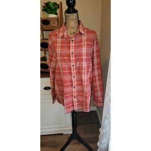 Woolrich Flannel Shirt  Plaid Long Sleeve Men’s Size Large